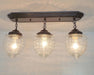 Antique Glass Ceiling Light Rectangular Chain Trio - Sweatfully