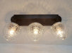 Antique Glass Ceiling Light Rectangular Chain Trio - Sweatfully