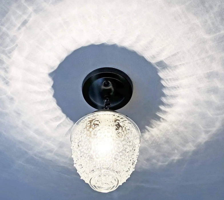Acorn Antique Glass Ceiling Light with Chain - Sweatfully