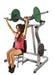 Power Leverage Iso Lateral Shoulder Press - Muscle D Fitness - Adjustable Seat - Weight Storage Pegs - Plate Load MIlitary Press - Sweatfully