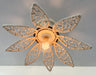 IVORY Natural FLORAL Ceiling Light Fixture - Sweatfully