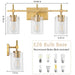 Jasper Modern Clear Glass 3-Light Bathroom Vanity Light - Sweatfully