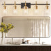 Jasper Modern Clear Glass 5-Light Bathroom Vanity Light - Sweatfully