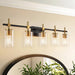 Jasper Modern Clear Glass 5-Light Bathroom Vanity Light - Sweatfully