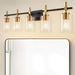 Jasper Modern Clear Glass 5-Light Bathroom Vanity Light - Sweatfully