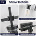 Jasper Modern Brushed Nickel & Black Clear Glass 5-Light Bathroom Linear Vanity Light - Sweatfully