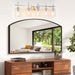 Jasper Modern Brushed Nickel & Black Clear Glass 5-Light Bathroom Linear Vanity Light - Sweatfully