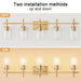 Jasper Modern Clear Glass 5-Light Bathroom Vanity Light - Sweatfully