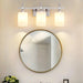 Jasper Gold Modern Frosted Glass 3-Light Bathroom Vanity Light - Sweatfully