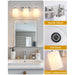 Jasper Gold Modern Frosted Glass 3-Light Bathroom Vanity Light - Sweatfully