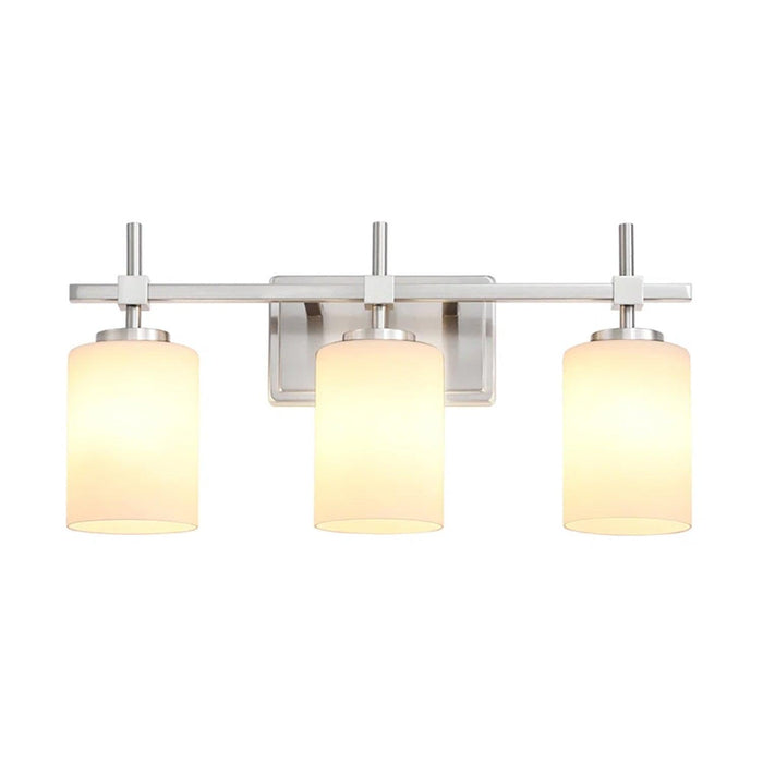 Jasper Gold Modern Frosted Glass 3-Light Bathroom Vanity Light - Sweatfully