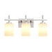 Jasper Gold Modern Frosted Glass 3-Light Bathroom Vanity Light - Sweatfully