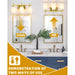 Jasper Gold Modern Frosted Glass 3-Light Bathroom Vanity Light - Sweatfully
