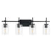 Jasper Modern 4-Light Clear Glass Bathroom Lights Linear Vanity Light - Sweatfully