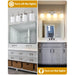 Jasper Gold Modern Frosted Glass 4-Light Bathroom Vanity Light - Sweatfully