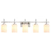 Jasper Modern Frosted Glass 5-Light Bathroom Linear Vanity Light - Sweatfully