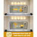 Jasper Modern Frosted Glass 5-Light Bathroom Linear Vanity Light - Sweatfully