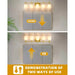 Jasper Modern Frosted Glass 5-Light Bathroom Linear Vanity Light - Sweatfully
