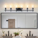 Jasper Modern Clear Glass 6-Light Bathroom Vanity Light - Sweatfully