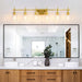 Jasper Modern Clear Glass 6-Light Bathroom Vanity Light - Sweatfully