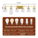 Jasper Modern Clear Glass 6-Light Bathroom Vanity Light - Sweatfully