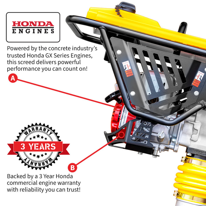 3 HP Honda Vibratory Rammer Tamper with Honda GX100 Engine 3350 lbs/ft - Sweatfully
