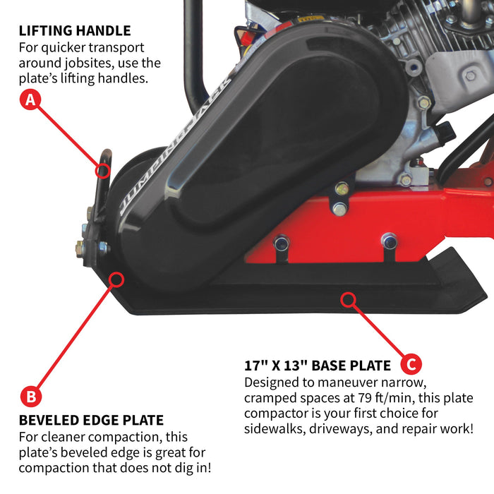5.5 HP Honda Vibratory Plate Compactor for Soil Compaction Tamper 3 Year Warranty - Sweatfully