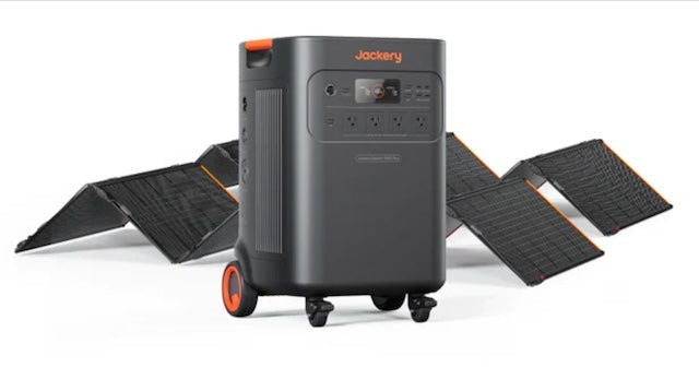Jackery 5000 Plus Explorer Power Station + 2 x SolarSaga 500W Solar Panel - Sweatfully
