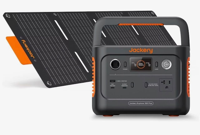 Jackery Explorer 300 Plus Portable Power Station + 1 x SolarSaga 40W Solar Panel mini - Sweatfully