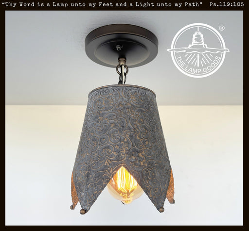 Jubilant FARMHOUSE BARN Ornate Ceiling Light - Sweatfully