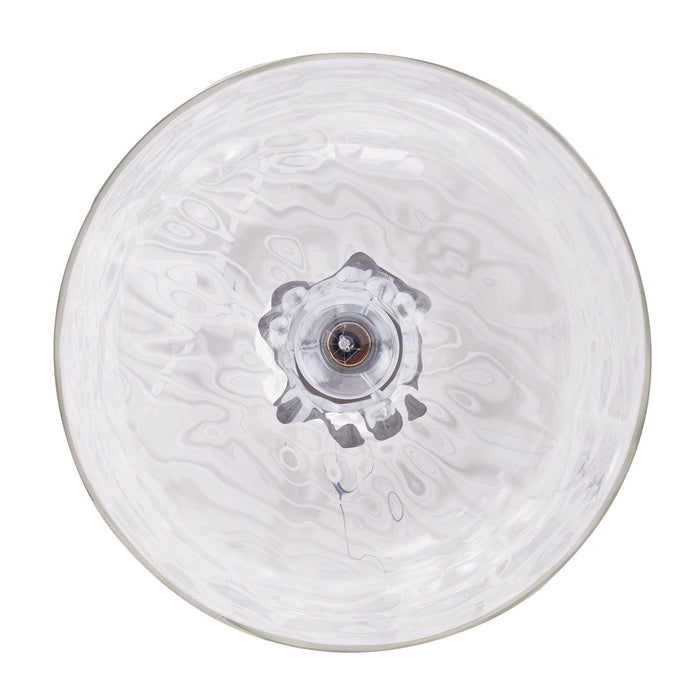 Kara Farmhouse 1-Light Textured Glass Nickel Island Pendant Light - Sweatfully