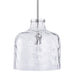 Kara Farmhouse 1-Light Textured Glass Nickel Island Pendant Light - Sweatfully