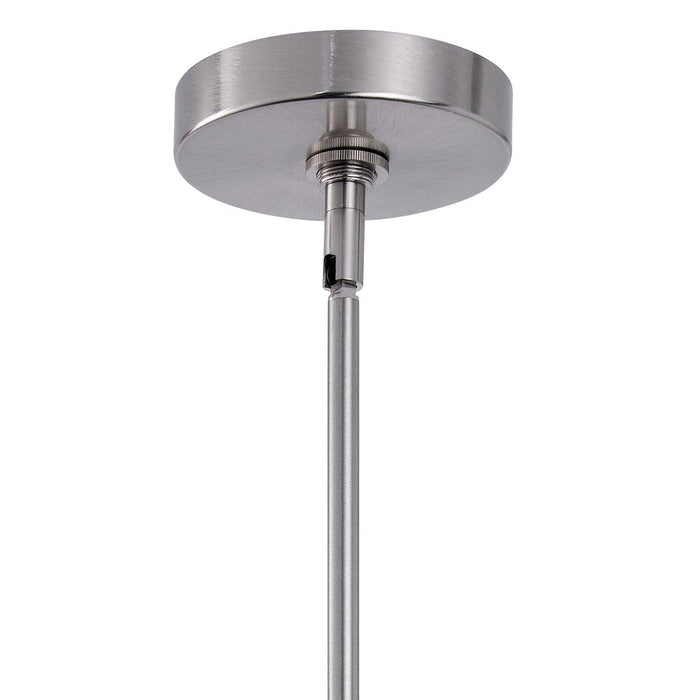 Kara Farmhouse 1-Light Textured Glass Nickel Island Pendant Light - Sweatfully