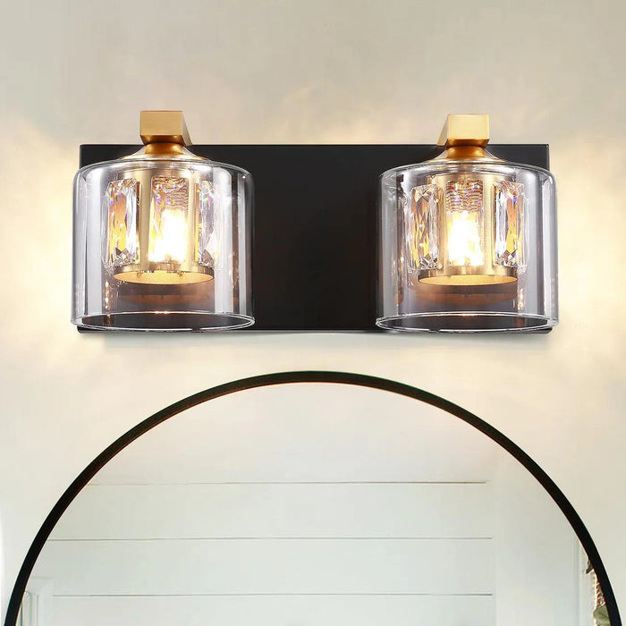 Kolt Chrome Modern 2-Light Bathroom Vanity Light - Sweatfully