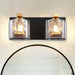 Kolt Chrome Modern 2-Light Bathroom Vanity Light - Sweatfully