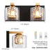 Kolt Chrome Modern 2-Light Bathroom Vanity Light - Sweatfully