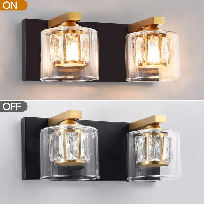 Kolt Chrome Modern 2-Light Bathroom Vanity Light - Sweatfully