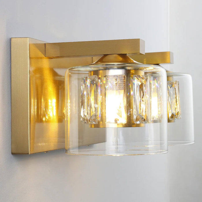 Kolt Chrome Modern 2-Light Bathroom Vanity Light - Sweatfully