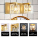 Kolt Chrome Modern 2-Light Bathroom Vanity Light - Sweatfully
