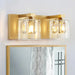 Kolt Chrome Modern 2-Light Bathroom Vanity Light - Sweatfully