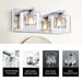 Kolt Chrome Modern 2-Light Bathroom Vanity Light - Sweatfully