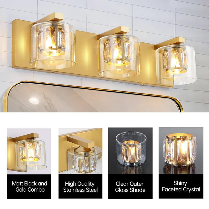 Kolt Modern 3-Light Bathroom Vanity Light - Sweatfully