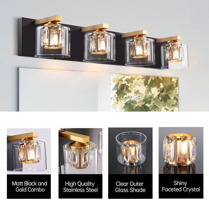 Kolt Modern 4-Light Bathroom Vanity Light - Sweatfully