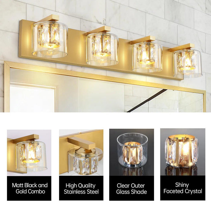 Kolt Modern 4-Light Bathroom Vanity Light - Sweatfully