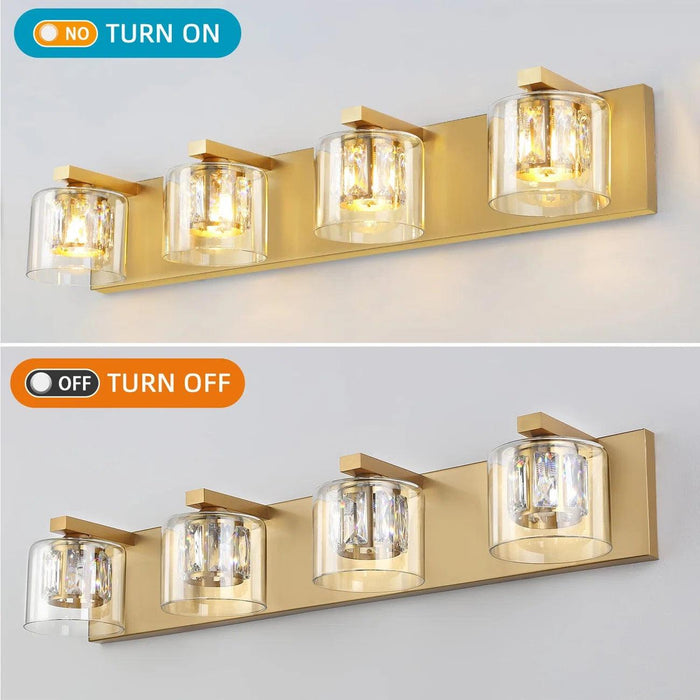 Kolt Modern 4-Light Bathroom Vanity Light - Sweatfully