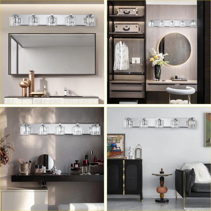 Kolt Modern 5-Light Bathroom Vanity Light - Sweatfully