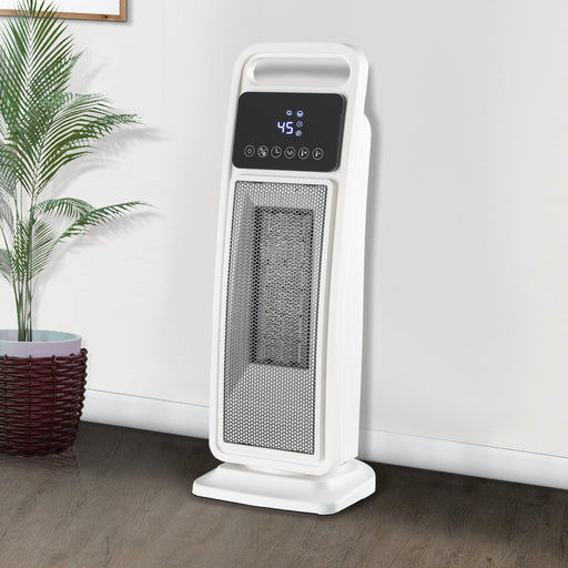 Portable PTC Ceramic Electric Heater & Fan 2000W with Remote Control, 2 Heat Settings, Safety Protection - Sweatfully