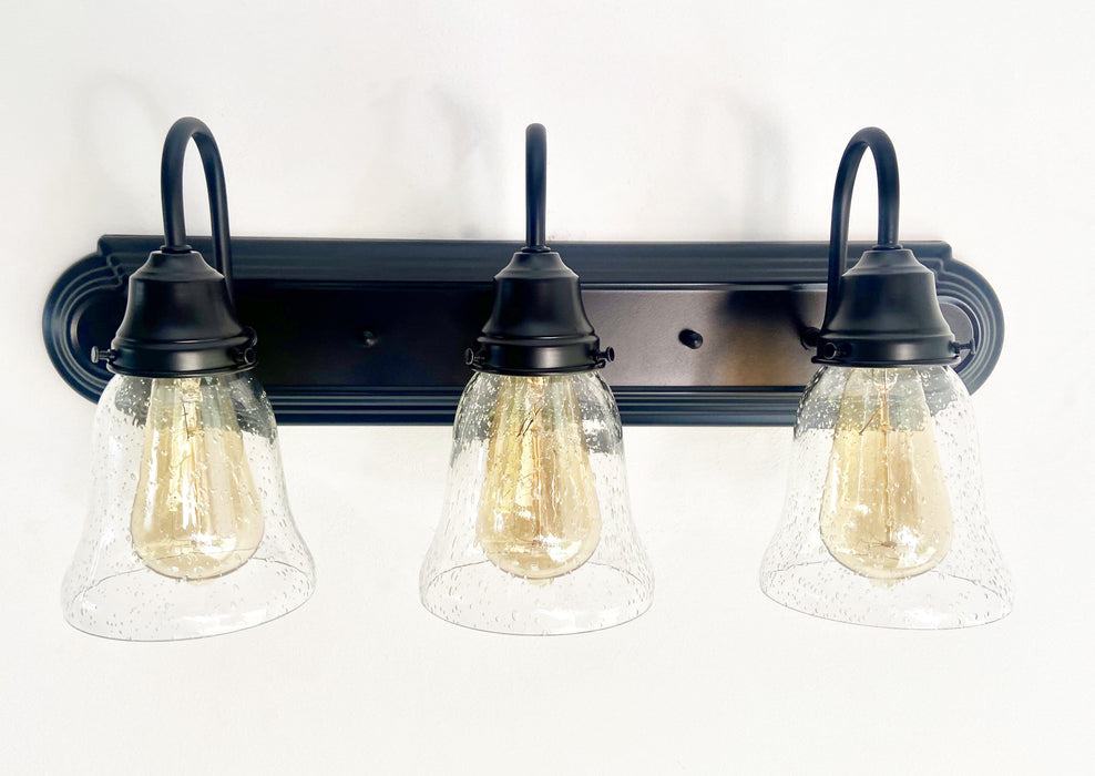 Seeded Glass Bathroom Light Fixture - Sweatfully
