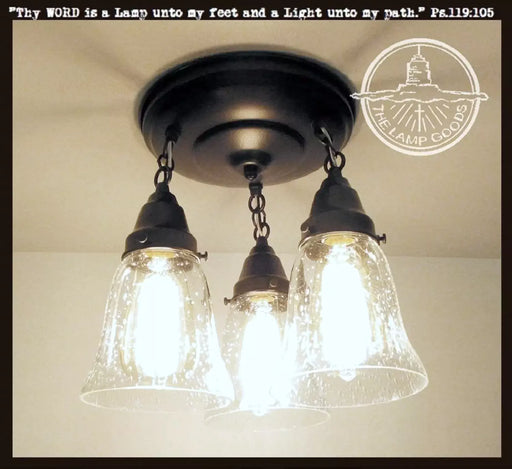 Seeded Glass Ceiling LIGHT Chain Trio - Sweatfully