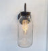 Vintage KERR Mason Jar Wall SCONCE Lighting Fixture - Sweatfully